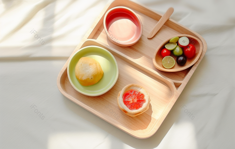 小清新阳光下的木质托盘美味点心,高清,摄影图,摄影图片,图片大全,摄影图免费下载